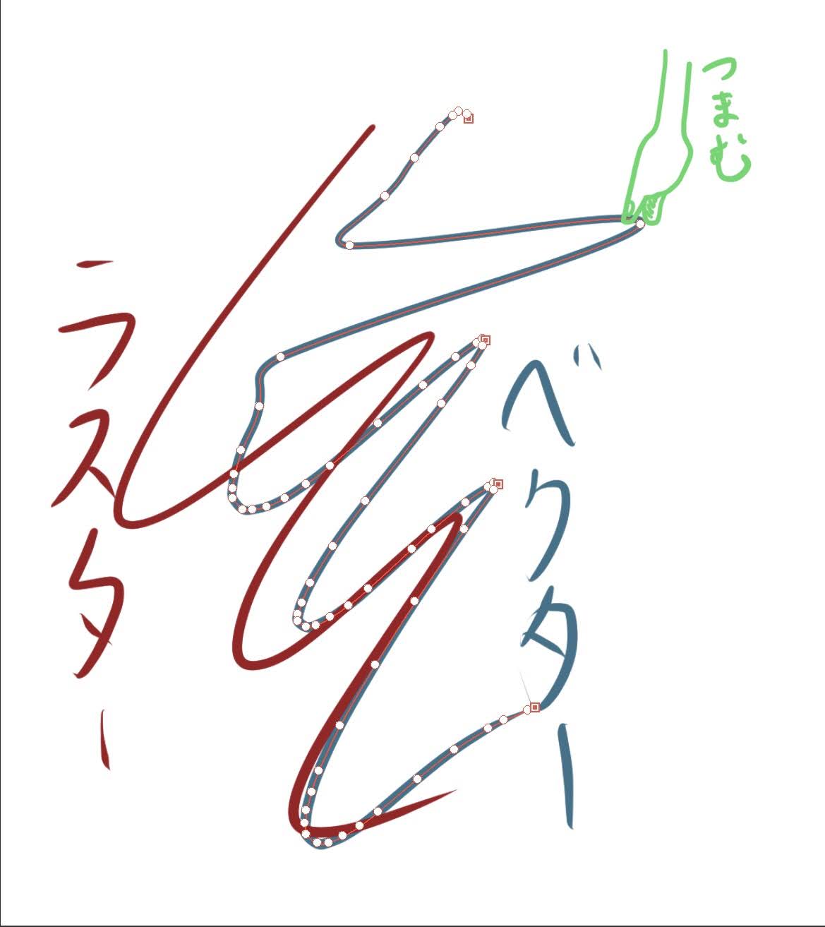 ベクターとラスター線の違い２
