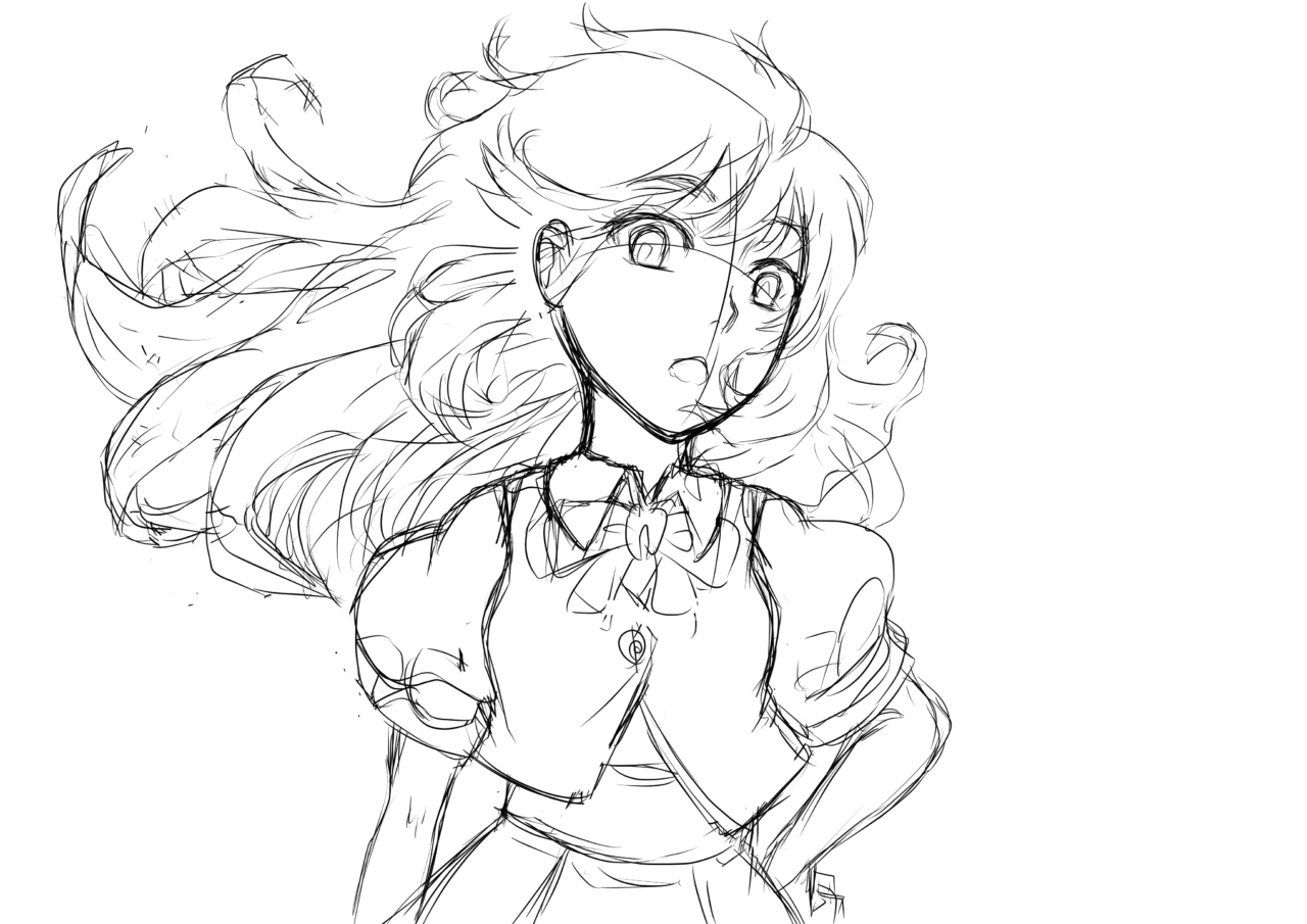 グリザイユ下書き